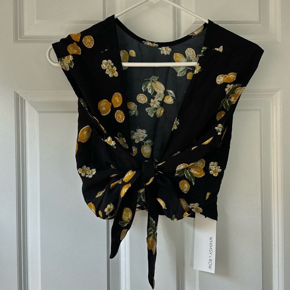 Whimsy and Row NEVER WORN Valentina Top Lemons Size Small